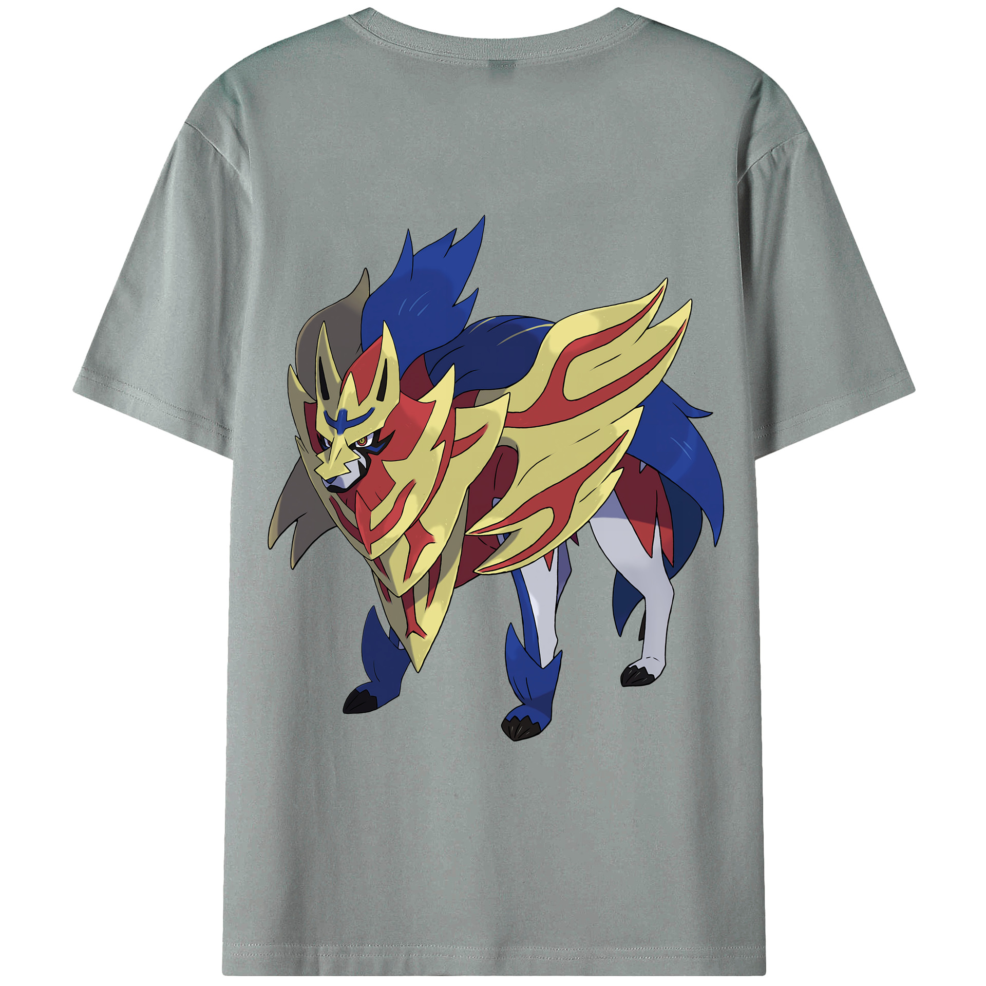 （画像用） ポケットモンスター Pokémon 綿100％ メンズ半袖Tシャツ（バックプリント） 通気性